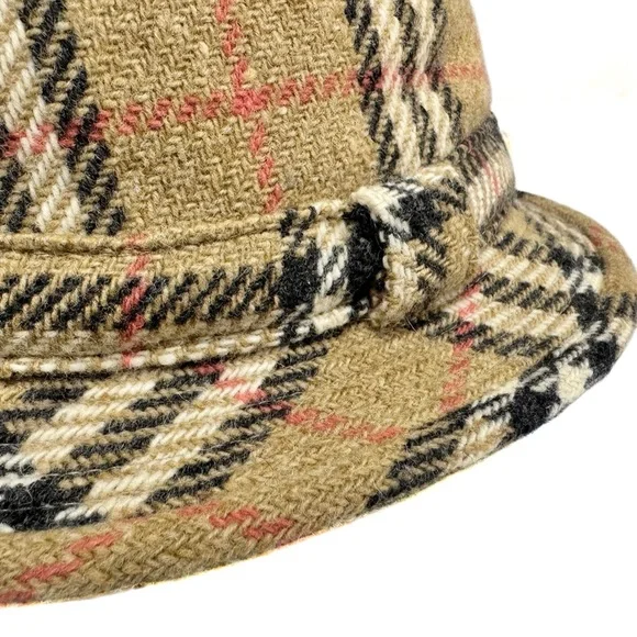 Burberry London Classic Vintage Bucket Hat Nova Check Plaid Hat – Size L– Women - Picture 5 of 16